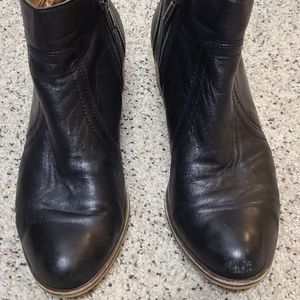 Lucky Brand Women's Size 8.5 M Black Leather Ankle Boots Bootie